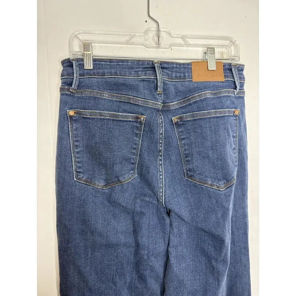 Judy Blue Jeans Womens 30 Wide Leg Stretch High Rise Modest Modern Office - Picture 5 of 8